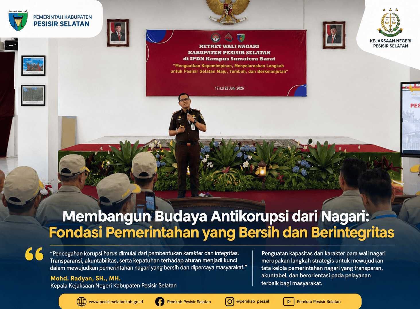 Membangun Budaya Antikorupsi dari Nagari: Fondasi Pemerintahan yang Bersih dan Berintegritas